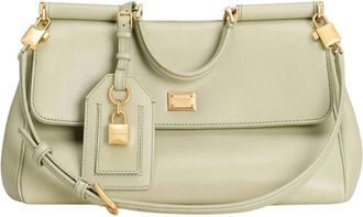 Dolce & Gabbana Light Green My Sicily Medium Satchel