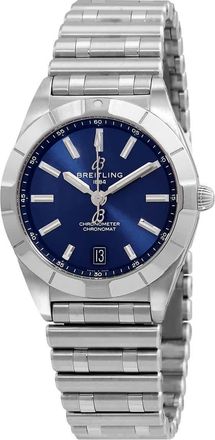 Breitling Quartz Chronomat Blue Dial Ladies Watch A77310101C1A1