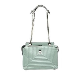 Fendi Pre-owned Shoulder Bags, female, Green, Size: ONE SIZE Pre-owned Leather Shoulder Bag