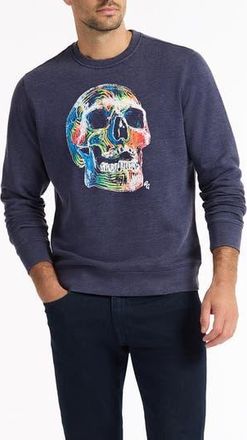 Robert Graham Neon Bones Graphic Sweatshirt in Navy at Nordstrom Rack, Size Xxx-Large