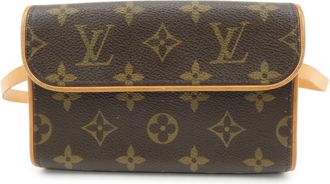 Louis Vuitton Florentine Waist Monogram Canvas Brown Canvas Handbag (Pre-Owned)
