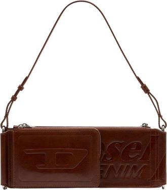 Diesel Shoulder Bags, unisex, Brown, Size: ONE SIZE Flag-D Shoulder Bag X