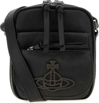Vivienne Westwood Eton Kleine Crossbody Tas - Dames - Schoudertassen - Zwart - ONE Size - Leer - Tassen