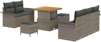 vidaXL Vidaxl - Conjunto De Sof&aacute; De Jard&iacute;n Con Coj&iacute;n 8 Pcs Gris 80 X 80 X 71 Cm