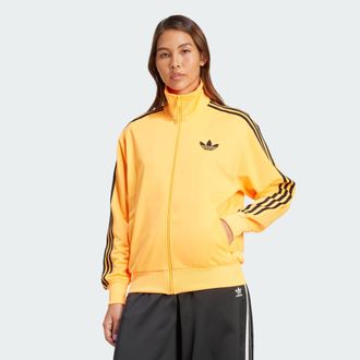 adidas Originals Womens Adicolor Classic Firebird Loose Track Top - Orange - Size X-Small