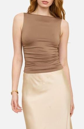 Blu Pepper Side Ruched Tank in Deep Taupe at Nordstrom Rack, Size Medium