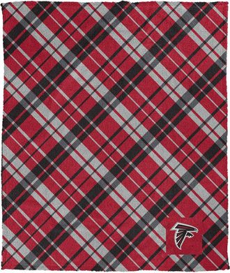 Atlanta Falcons NFL Team Sherpa Plaid Throw 50x60