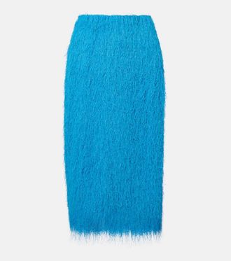 Dries Van Noten Fringed midi skirt