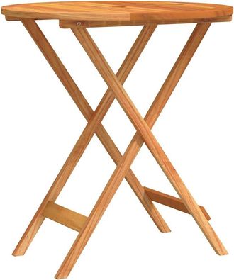 vidaXL Mesa Jard&iacute;n Plegable Madera Maciza De Eucalipto &Oslash;60x75 Cm Vidaxl