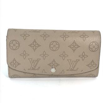 Louis Vuitton Beige Galle Iris Leather Long Wallet (Bi-Fold) (Pre-Owned)