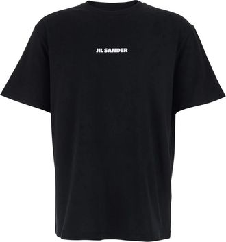 Jil Sander T-shirt met ronde hals - Heren - T-shirts - Zwart - S - Katoen - Tops