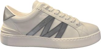 Moncler Monaco M Sneakers - Dames - Sneakers - Wit - 38 EU - Leer - Schoenen