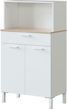 For&eacute;s Auxiliar De Cocina Fast 2 Puerta 1 Cajon Roble Y Blanco