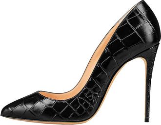 Generic Sexy Pointed Toe Stiletto Heel for Womens, Classic Closed Toe Evening Dress Pumps High Heels Shoes Stylish Comfort Wedding Party Office Work Daily,Bla