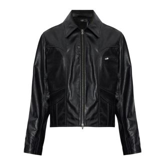 Amiri Hip Pocket Leren Jas - Heren - Jassen - Zwart - Maat: 2XL Leer
