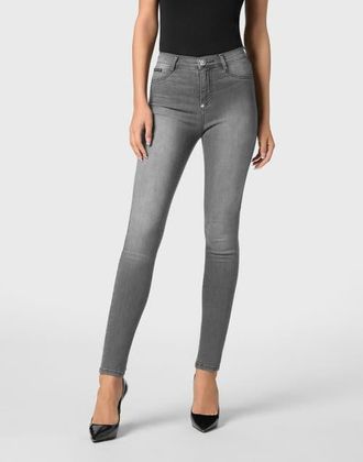 Philipp Plein High Waist Jegging Women in Londonsky at Nordstrom, Size 25
