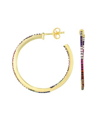 Sphera Milano 18K Over Silver CZ Hoops