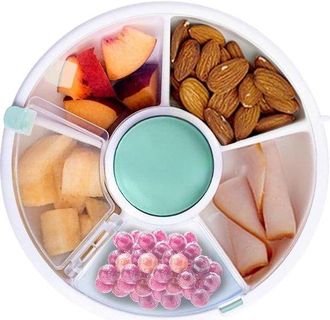 OEM Caja De Almacenamiento, Caja Para Dulces, Caja De Picnic, Caja Para Snacks, Pr&aacute;ctica, Reutilizable, Dulces, Galletas, Frutos Secos (verde Menta)
