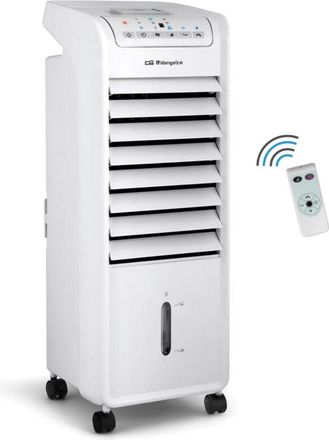Orbegozo Climatizador Evaporativo Air 46, 3 Velocidades, Dep&oacute;sito 6 Litros, Temporizador, Mando A Distancia, Filtro De Aire, Acumuladores De Fr&iacute;o, 55 W - Orbeg