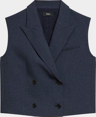 Theory Boxy Double-Breasted Vest