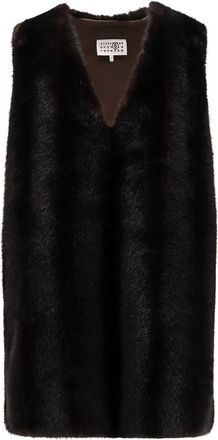 Maison Margiela Faux Shearling Short Dress