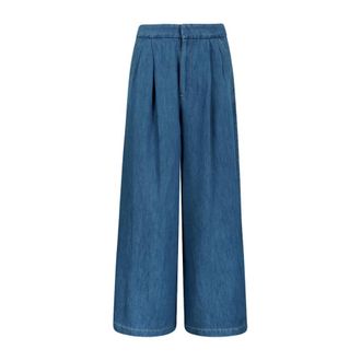 Max Mara Wide Jeans, female, Blue, Size: 3XS Smmnastro Wide-Leg Denim Culottes