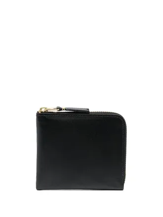 Comme Des Gar&ccedil;ons zip-fastening leather wallet - unisex - Calf Leather - One Size - Black