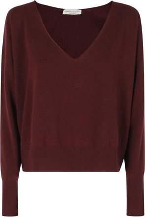 Roberto Collina V-neck Truien - Dames - V-hals truien - Bruin - S - Truien & Vesten