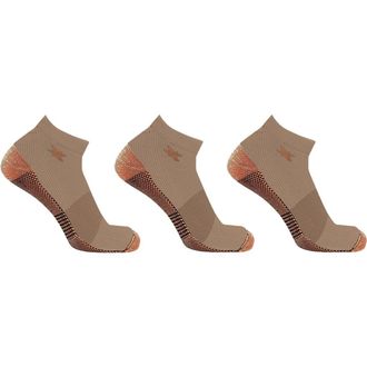 Extreme Fit 3-Pack Copper Infused Ankle Length Compression Socks in Sandstone at Nordstrom Rack, Size Large/x-Large