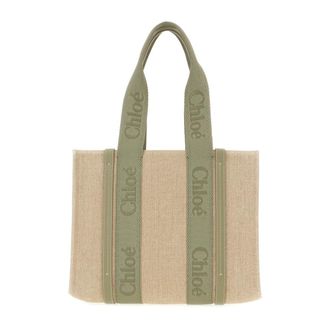 Chlo&eacute; Woody Medium Tote Bag - female - Chlo&eacute; - Shopping Bags - Multicolor - ONE SIZE - Bags