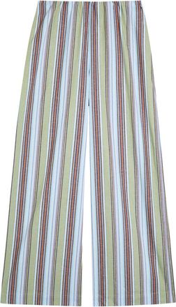 Faithfull The Brand Lane Striped Cotton and Linen-blend Trousers - Blue - S (UK8-10 / S)