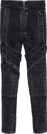 Balmain cropped skinny jeans - men - Cotton/Elastane - 33 - Black