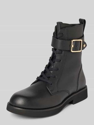 HUGO BOSS Schn&uuml;rstiefel aus echtem Leder Modell ELERI in Black, Gr&ouml;&szlig;e 37