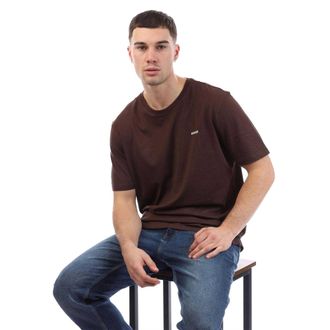 HUGO BOSS Hugo Heren Dero 99 Katoen Normaal T-Shirt (Bruin)