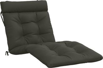 vidaXL Coj&iacute;n De Tumbona Vianen 100% Poli&eacute;ster Gris Antracita Vidaxl