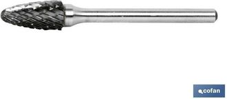 cofan Fresa Rot. Serie Larga &Aacute;rbol Con Radio 12mm., Fresa Rotativa Punta Redondeada De Metal Duro Y Dentado Cruzado, Con Punta En Forma De &Aacute;rbol Redondeada 