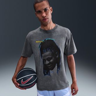 Nike Mens Ja Max90 Basketball T-Shirt in Grey | HJ3428-010