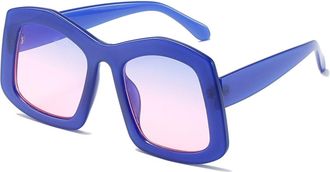 Generic Mens Vacation Sunglasses Driving Commuter Womens Sun Glasses(Blue)