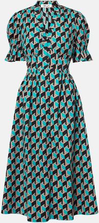 Diane Von Fürstenberg Abito midi Erica in cotone con stampa