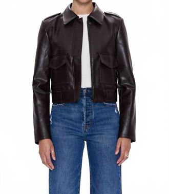 Pistola Denim Bex Shrunken Jacket In French Roast