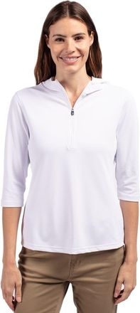 Cutter & Buck Virtue Eco Pique Recycled Half Zip Pullover Womens Hoodie Jacket