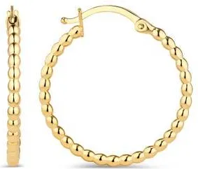Devata Beaded Ball Hoop Earrings in 14K Gold in Yellow Gold at Nordstrom