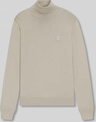 Boss Orange by Hugo Boss BOSS Orange Regular Fit Rollkragenpullover aus Baumwoll-Kaschmir-Mix Modell AKIRO_S in Sand, Größe XXL