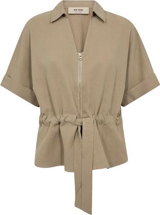 Mos Mosh Blouse - Dames - Blouses - Beige - L - Overhemden