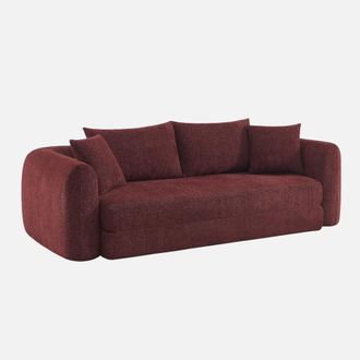 Sweeek Sof&aacute; Cama En Borreguito Texturizado, 3 Plazas