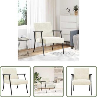 vidaXL vidaXL Design moderno - poltrona Crema 59 x 75 x 78 cm Velluto