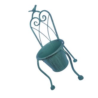 OEM Cesta De Hierro Para Plantas, Soporte Met&aacute;lico Para Flores De Estilo R&uacute;stico - Verde