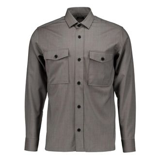 Genti Midtown Relaxed Fit T-shirt - Heren - Casual Overhemden - Grijs - L - Overhemden