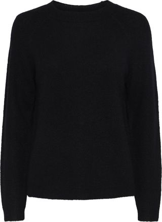 Pieces Womens PCJULIANA LS O-Neck Knit NOOS BC Pullover, Black, S