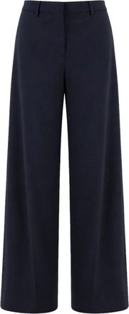 Fabiana Filippi Tailored Wide-Leg Broeken - Dames - Wijde Broeken - Blauw - 2XS - Leer - Broeken